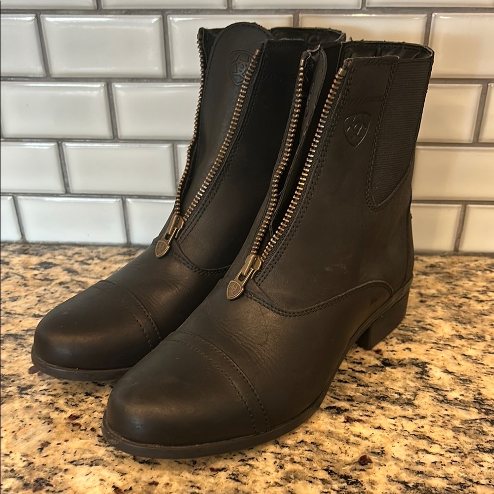 Ariat Women's Black Leather Riding Paddock Boots horseback riding
